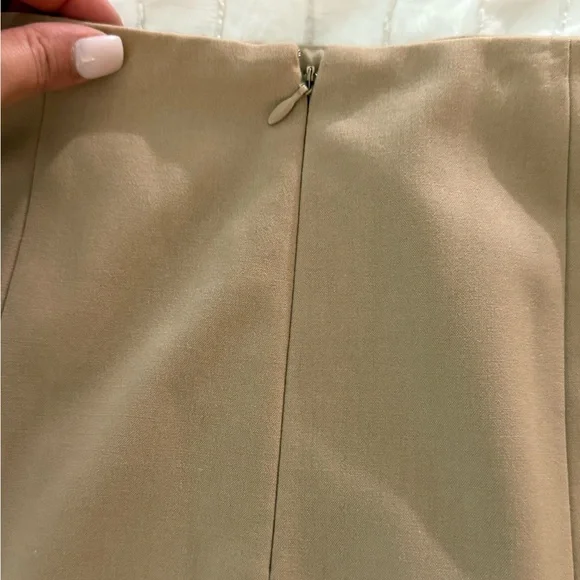 Calvin Klein Women's Tan A-Line Midi Skirt Size 4 - Picture 4 of 7